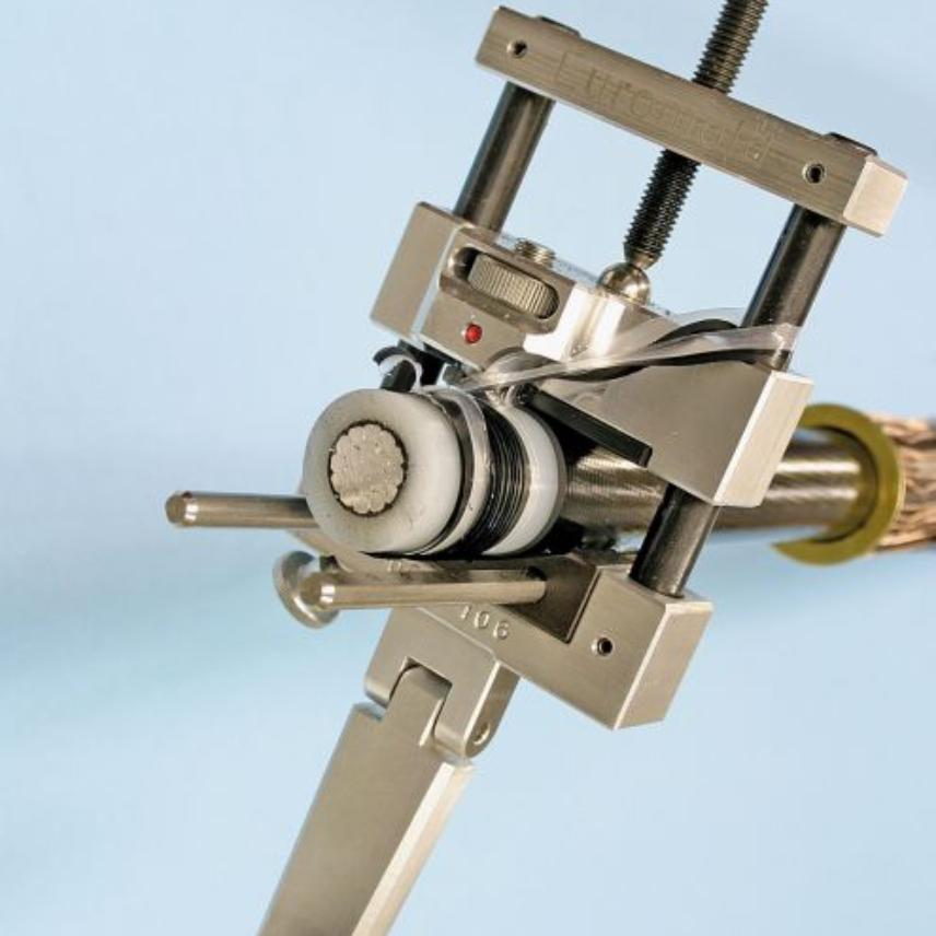 Cable peeling tool with stop ring, size 1