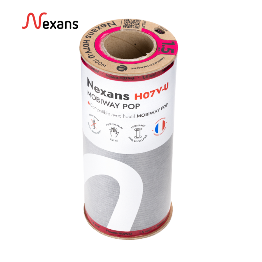 Nexans H07V-U MOBIWAY POP 1x1.5 black D100 (1/3 pal)