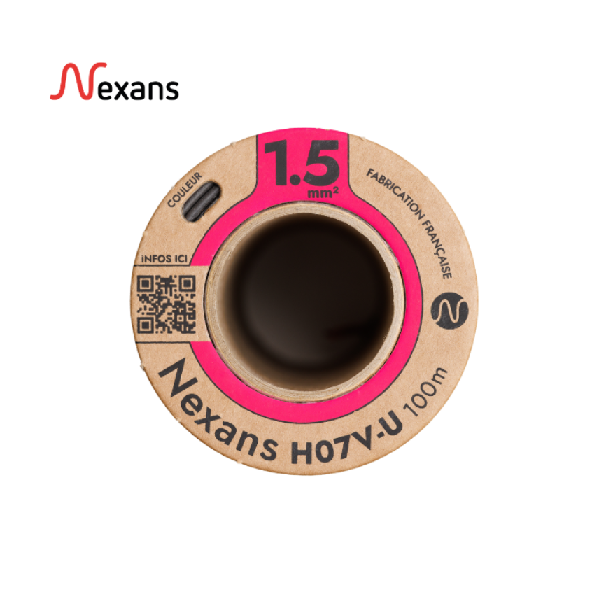 Nexans H07V-U MOBIWAY POP 1x1.5 black D100 (1/3 pal)