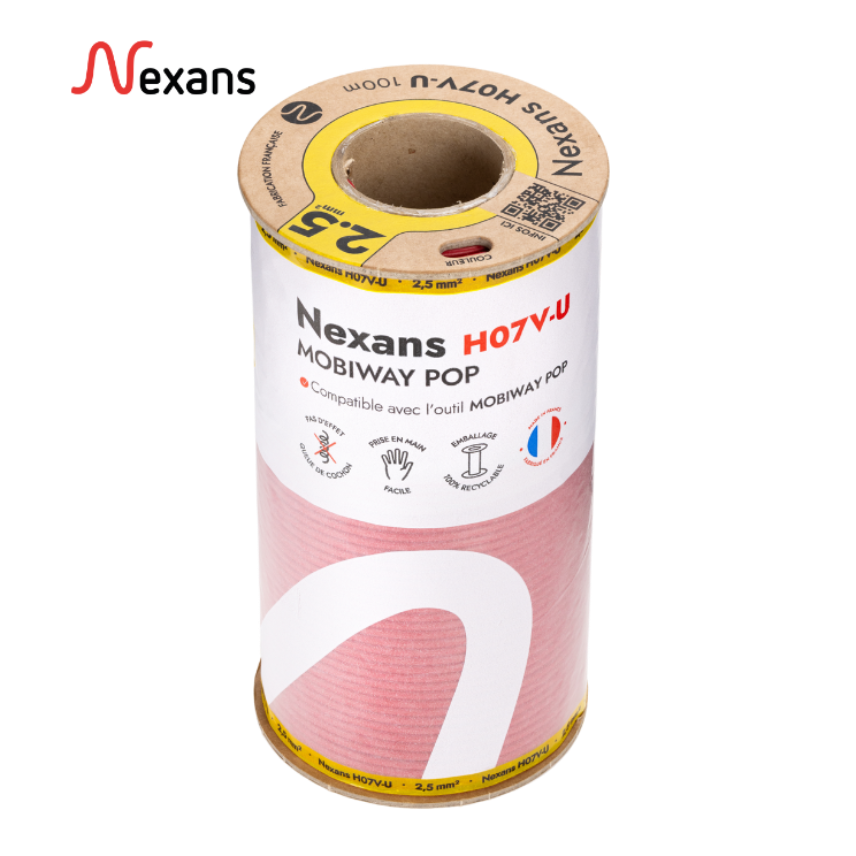 Nexans H07V-U MOBIWAY POP 1X2.5 red C100m (1/3 pal)