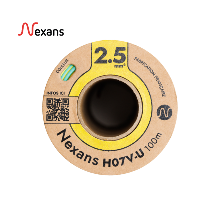 Nexans H07V-U MOBIWAY POP 1G2.5 green/yellow C100m (1/3 pal)
