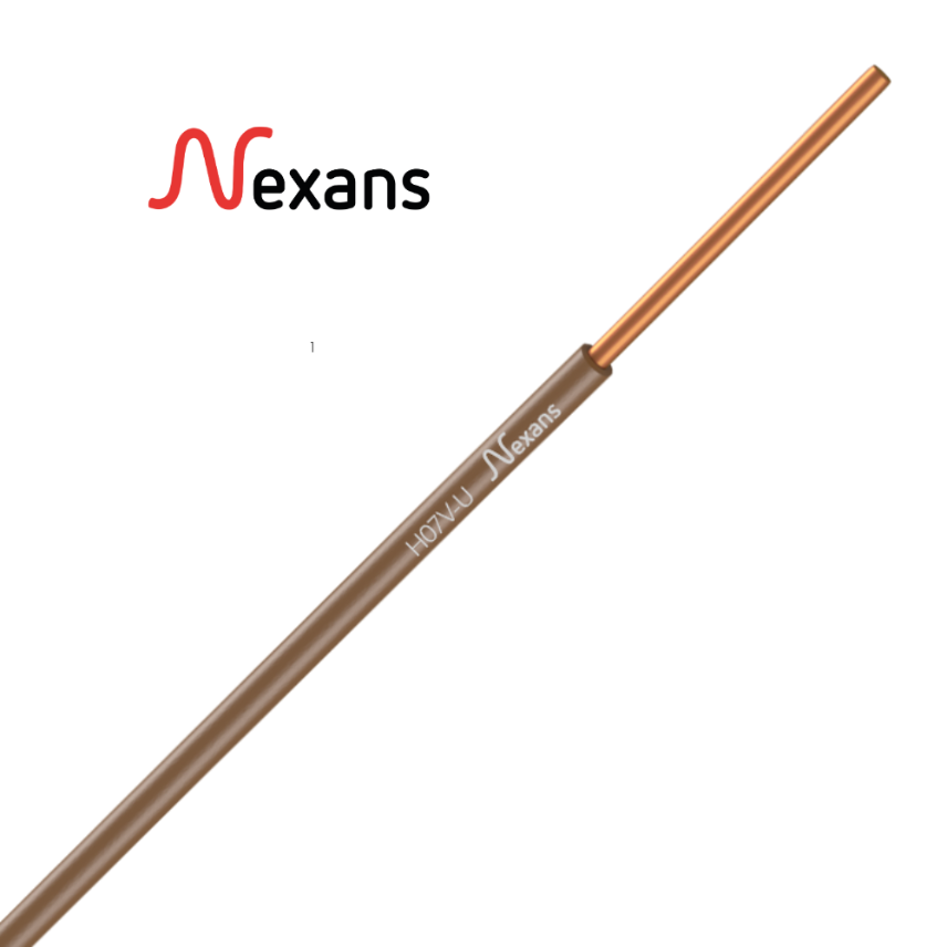 Nexans H07V-U PASSEO 1X1.5 BROWN C100m